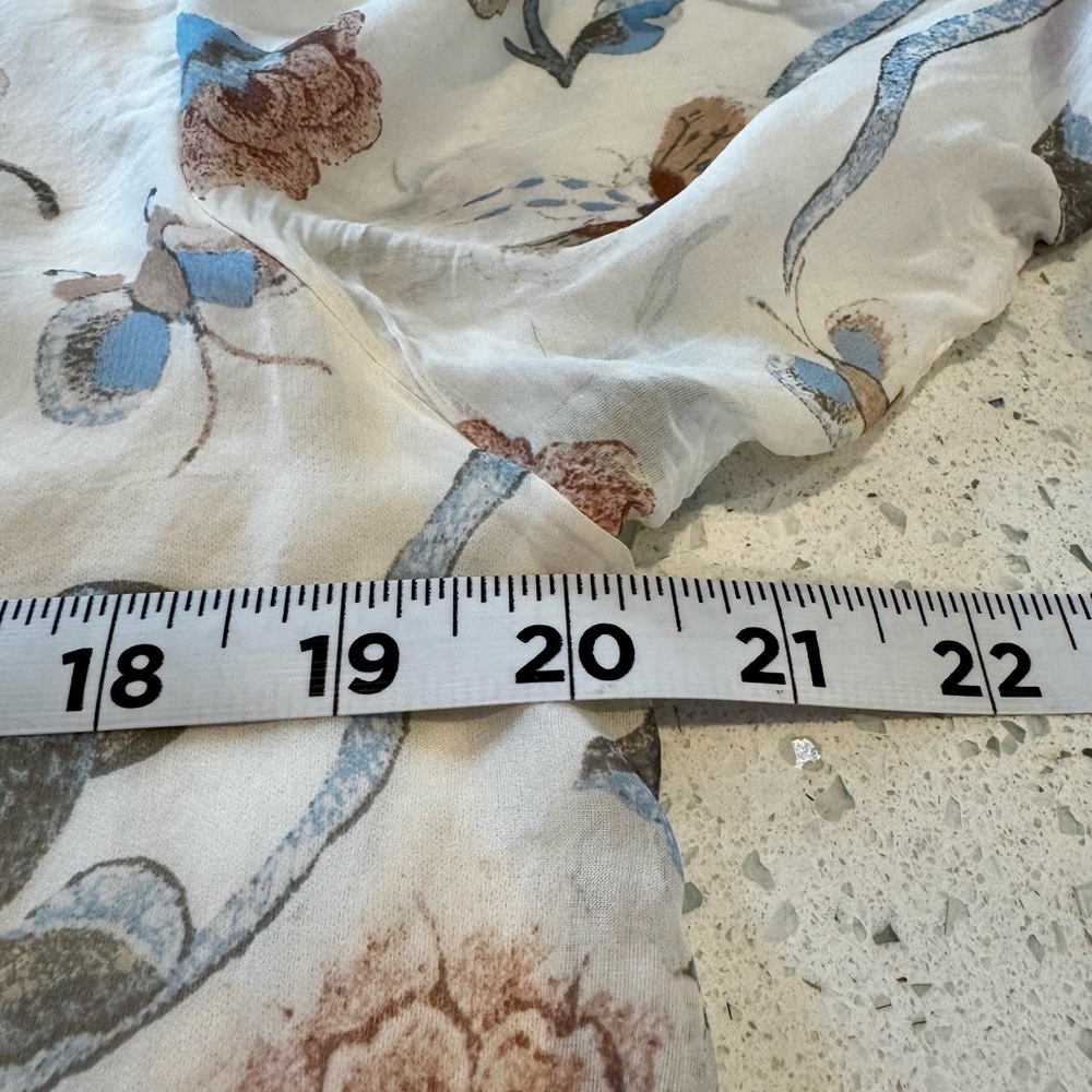 Angela Moda 100% Silk Floral Butterfly Blouse Made in Italy Size Large - Picture 7 of 10